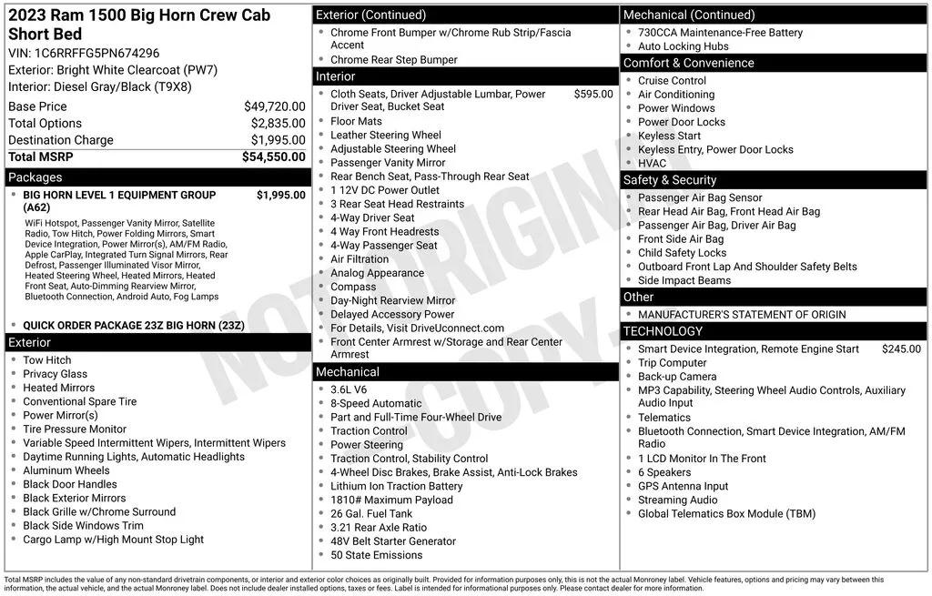 ram ram 1500 pickup 2023 1C6RRFFG5PN674296 image ram ram 1500 pickup 2023 1C6RRFFG5PN674296 image